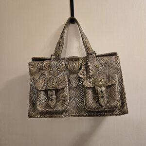 Women' Elegant Snakeskin Pattern Handbag